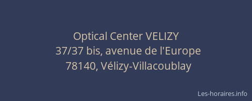 Optical Center VELIZY