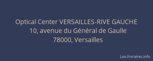 Optical Center VERSAILLES-RIVE GAUCHE