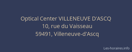 Optical Center VILLENEUVE D'ASCQ