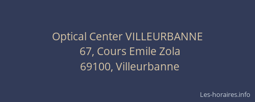 Optical Center VILLEURBANNE
