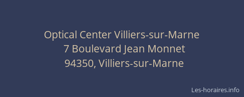 Optical Center Villiers-sur-Marne
