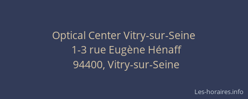 Optical Center Vitry-sur-Seine