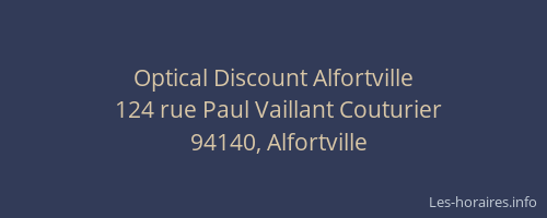 Optical Discount Alfortville