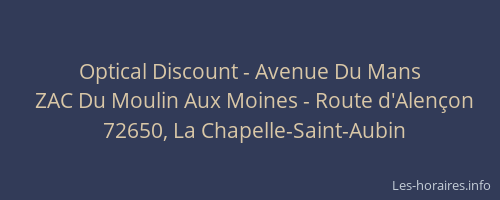 Optical Discount - Avenue Du Mans