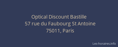 Optical Discount Bastille