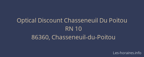 Optical Discount Chasseneuil Du Poitou