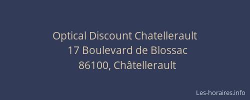 Optical Discount Chatellerault