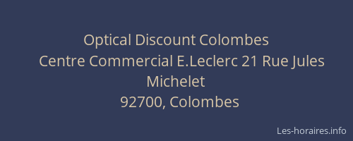 Optical Discount Colombes