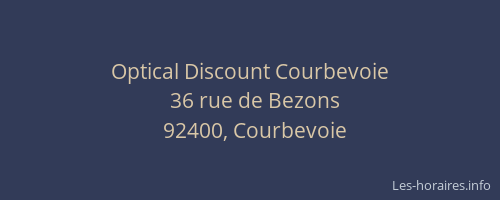 Optical Discount Courbevoie