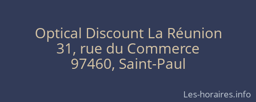 Optical Discount La Réunion