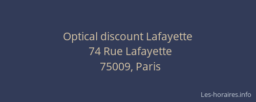 Optical discount Lafayette