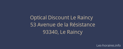 Optical Discount Le Raincy