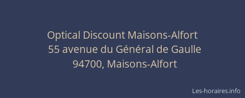 Optical Discount Maisons-Alfort