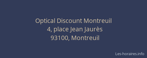Optical Discount Montreuil