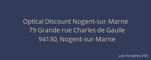 Optical Discount Nogent-sur-Marne