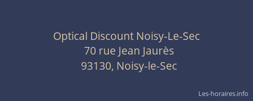 Optical Discount Noisy-Le-Sec