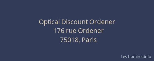 Optical Discount Ordener
