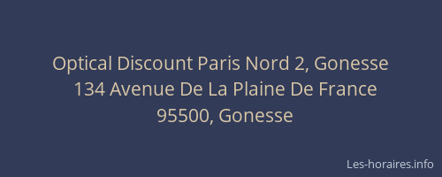 Optical Discount Paris Nord 2, Gonesse