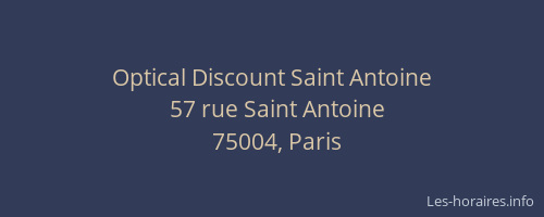 Optical Discount Saint Antoine