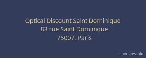 Optical Discount Saint Dominique
