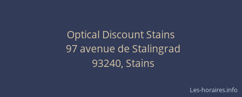 Optical Discount Stains