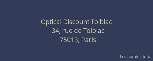 Optical Discount Tolbiac