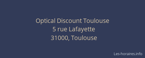 Optical Discount Toulouse