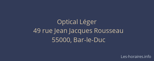 Optical L&eacute;ger