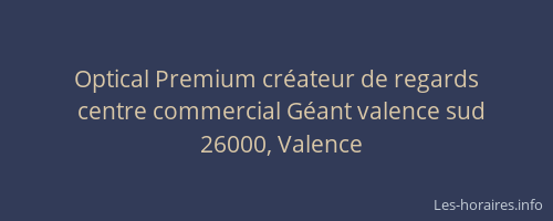 Optical Premium créateur de regards