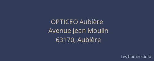 OPTICEO Aubi&egrave;re