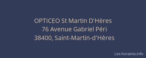 OPTICEO St Martin D'Hères