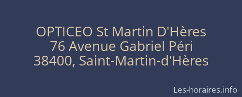 OPTICEO St Martin D'Hères