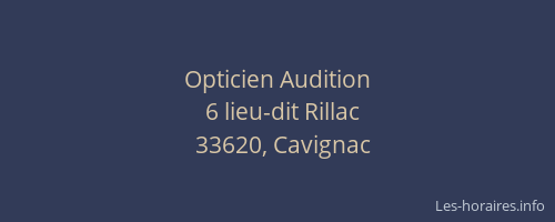 Opticien Audition