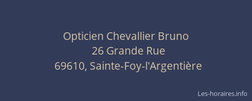 Opticien Chevallier Bruno
