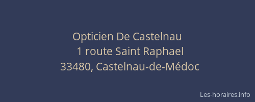 Opticien De Castelnau