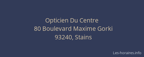 Opticien Du Centre