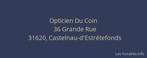 Opticien Du Coin
