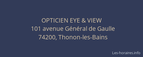OPTICIEN EYE & VIEW