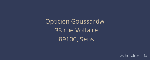 Opticien Goussardw
