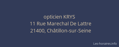 opticien KRYS