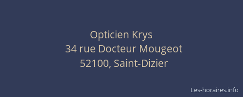 Opticien Krys