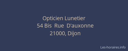 Opticien Lunetier