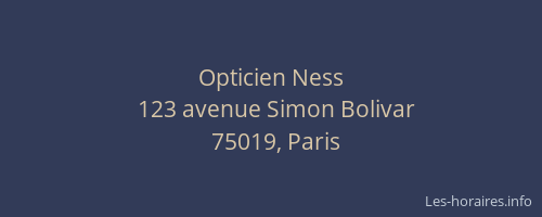 Opticien Ness