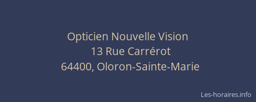 Opticien Nouvelle Vision