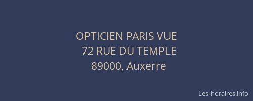 OPTICIEN PARIS VUE