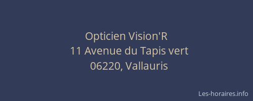 Opticien Vision'R