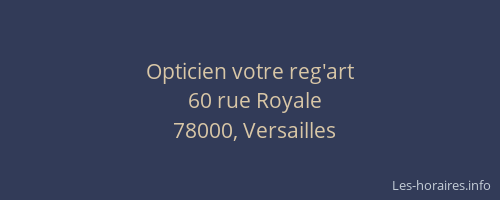 Opticien votre reg'art