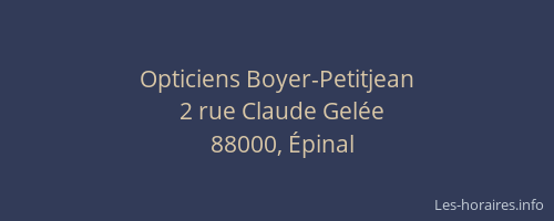 Opticiens Boyer-Petitjean