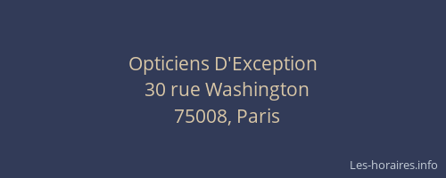 Opticiens D'Exception