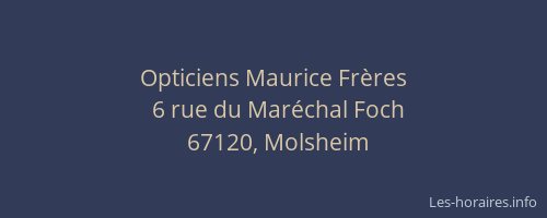 Opticiens Maurice Frères